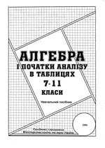 Алгебра і початки аналізу в таблицях. 7-11 класи. Навчальний посібник